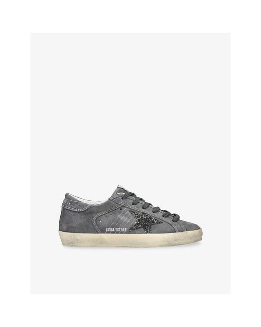 Golden Goose Deluxe Brand Gray Super Star 60661 Suede Trainers