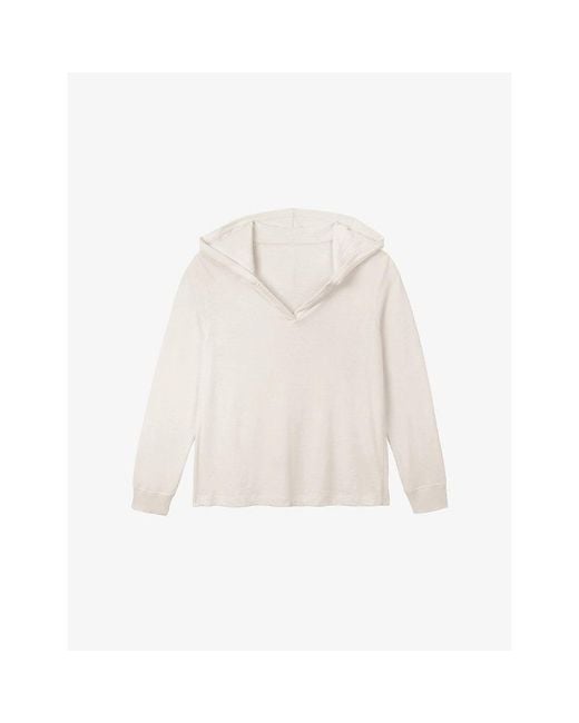 The White Company White Lightweight Cotton Slub Hoody