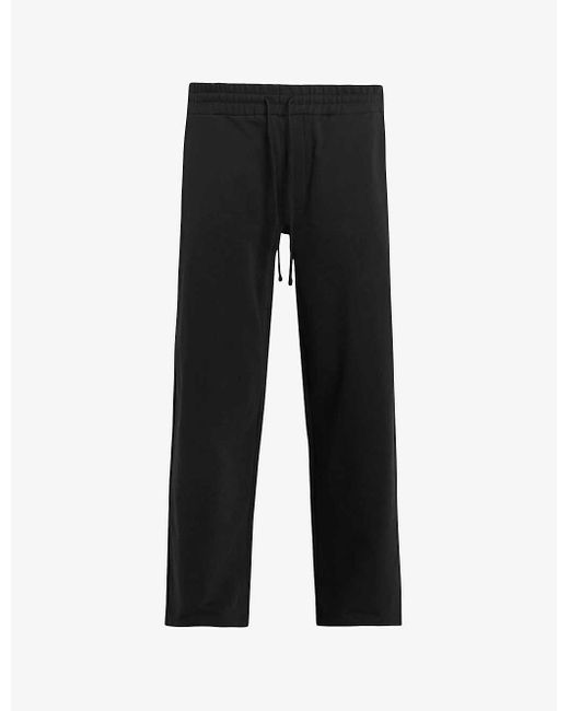 AllSaints Black Chester Wide-leg Organic-cotton Sweatpants X for men