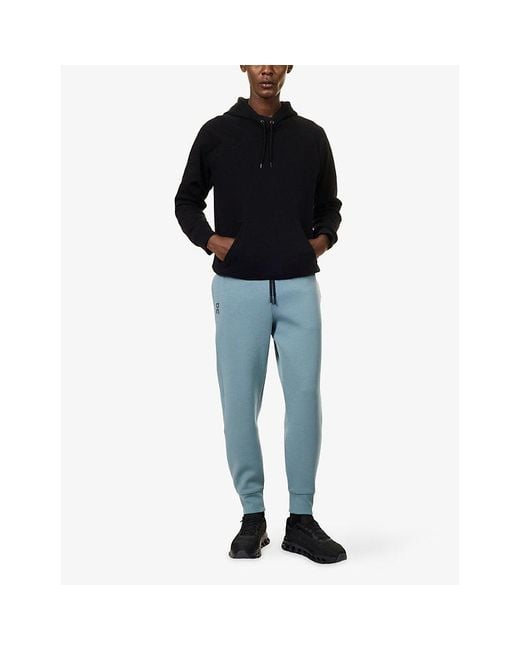 On Shoes Blue Focus Tech Tapered-Leg Jersey Jogging Bottoms for men