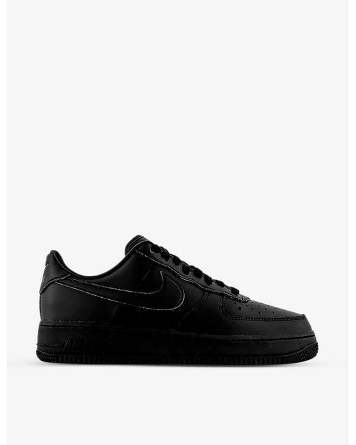 Nike Black Air Force 1 '07 Low-top Leather Trainers for men