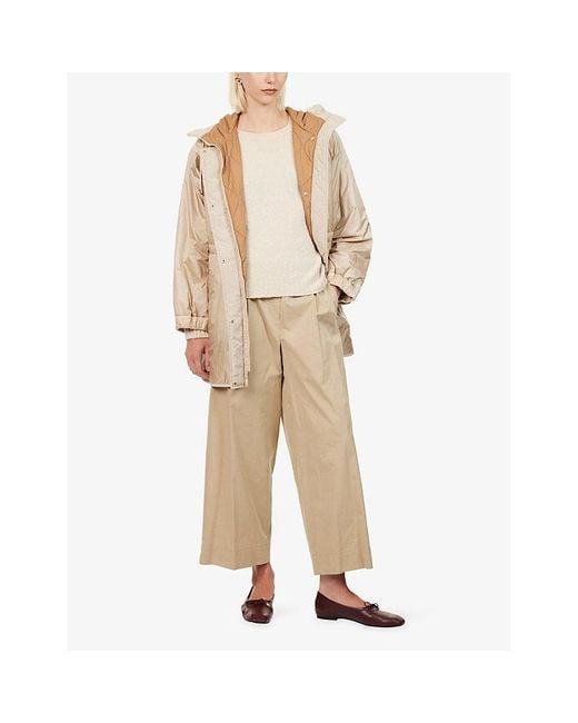 Weekend by Maxmara Natural Hooded Reversible Quilted Coat