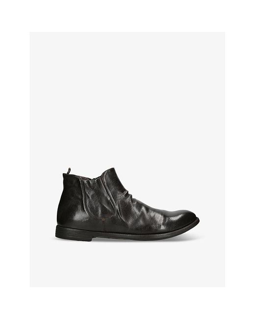 Officine Creative Black Arc 514 Leather Chelsea Boots for men