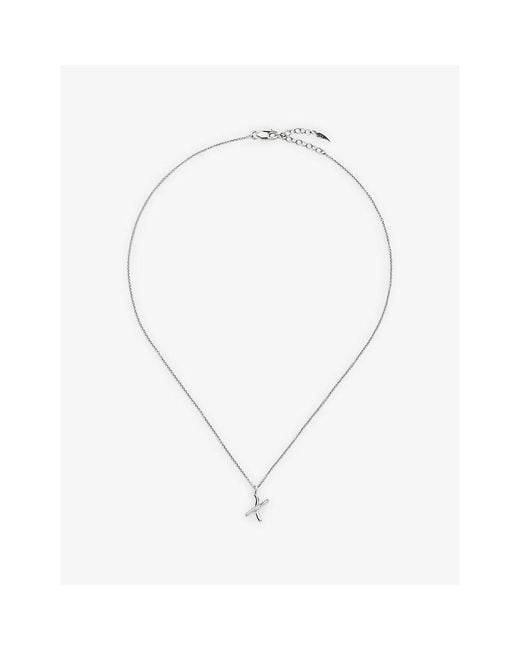 Missoma Metallic Curly Molten Mini Initial X-Plated Sterling- Necklace