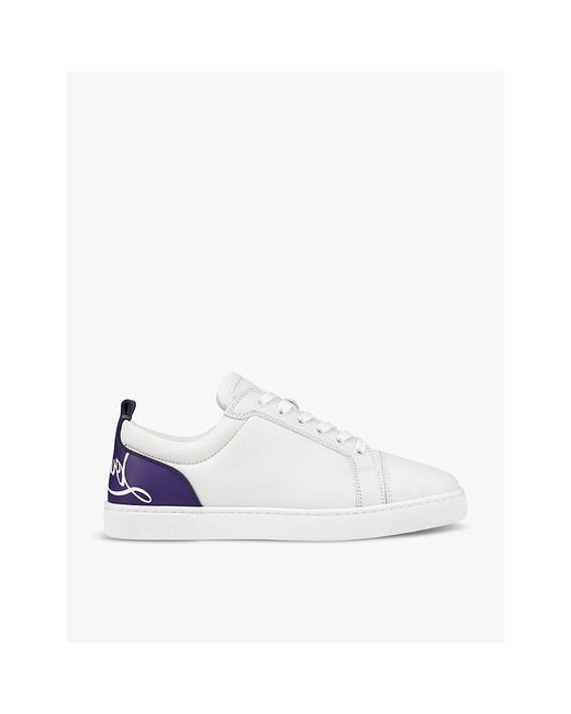Christian Louboutin White Fun Louis Junior Leather Low-top Trainers for men