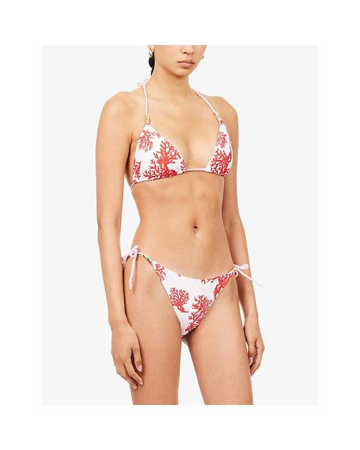 Heidi Klein Pink Scala Triangle Bikini Bottoms