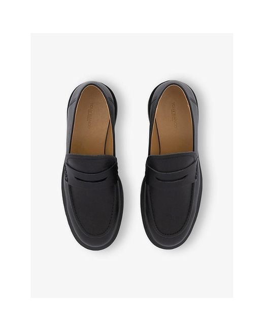 Tony Bianco Black Cherish Leather Loafers