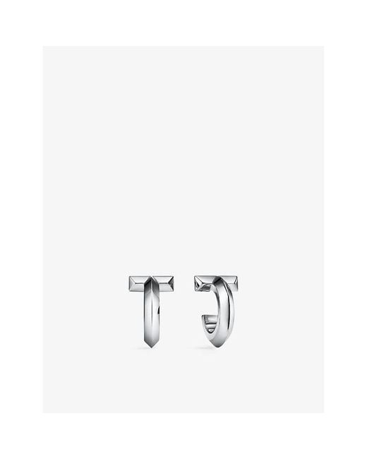 Tiffany & Co White Tiffany T T1 18Ct- Hoop Earrings