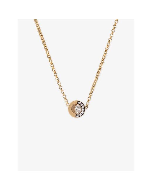 La Maison Du Couturier Metallic Skydiamond Crescent 18Ct And 0.21Ct Lab-Grown Diamond Pendant Necklace