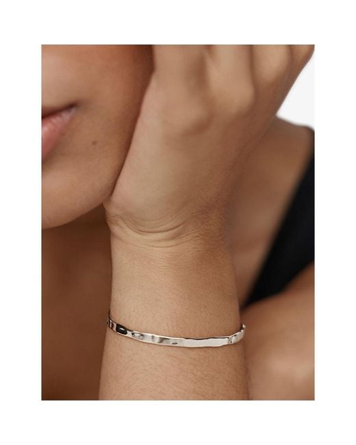 Monica Vinader White Siren Muse Slim Sterling- Bracelet Cuff