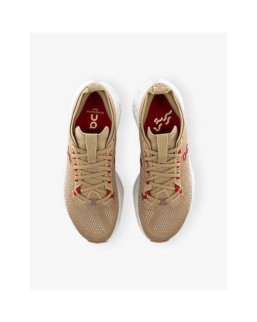 On Shoes White Cloudsurfer Max Woven Trainers for men