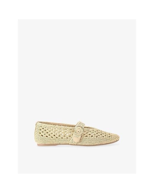KG by Kurt Geiger Natural Noor Woven Ballet Flats