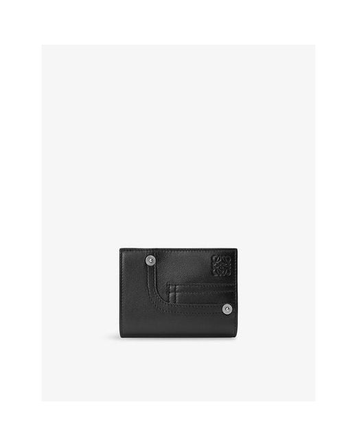 Loewe Black Panta Leather Compact Wallet
