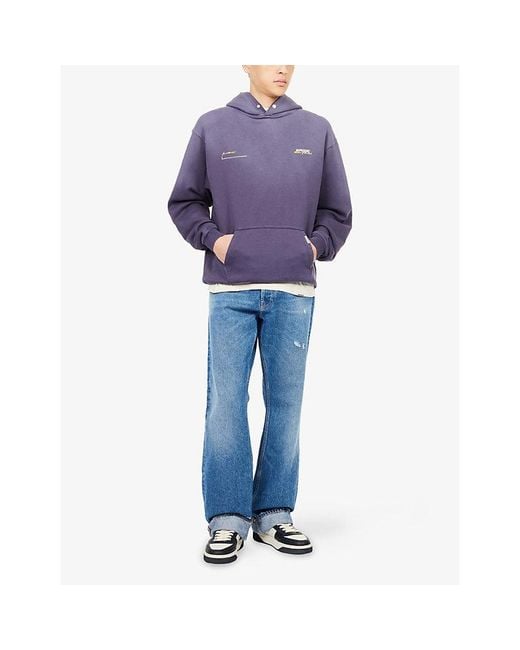 Represent Purple Patron The Club Relaxed-Fit Cotton-Jersey Hoodie for men