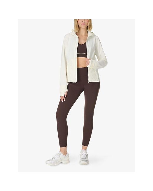 Sweaty Betty Purple Power 7/8 Contrast Stitch Gym Leggings