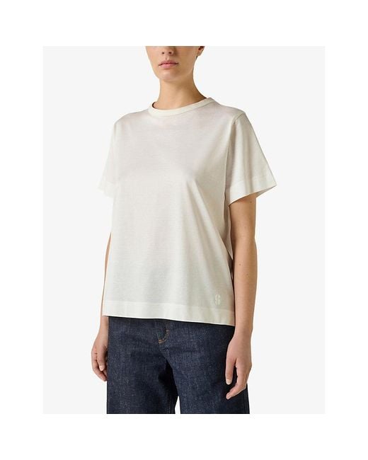 Soeur White Basic Cotton-Jersey T-Shirt