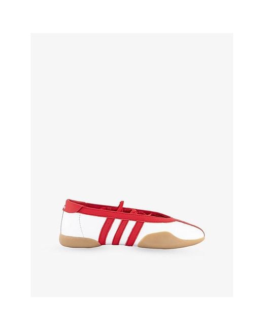 Adidas Red Taekwondo Mei Leather Ballet Flats