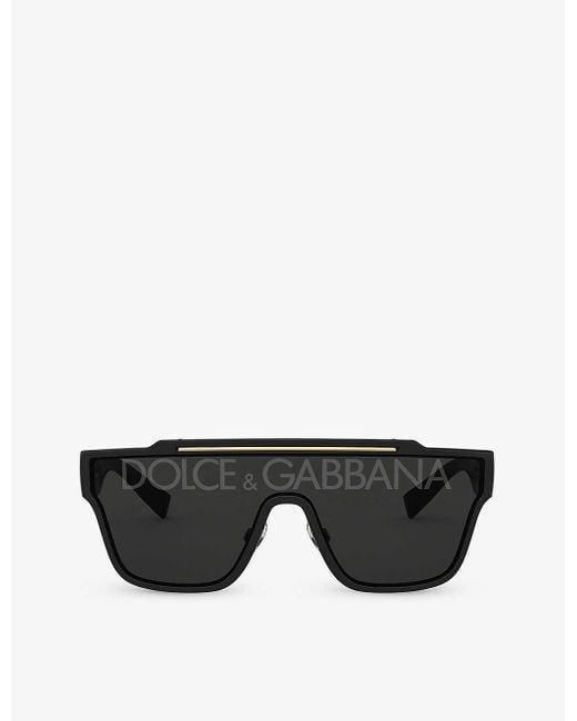 Dolce & Gabbana Black Dg6125 Square-frame Nylon Sunglasses