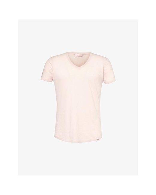 Orlebar Brown Pink Logo-tab Regular-fit Cotton-jersey T-shirt for men