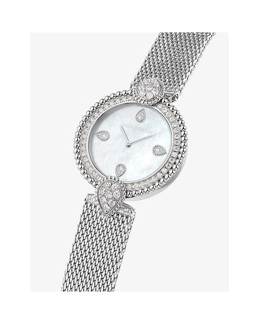 Boucheron Metallic Serpent Bohème Stainless Steel And 1.21Ct Diamond Quartz Watch