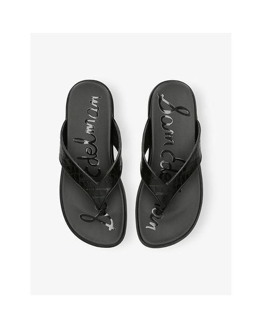 Sam Edelman Black Lila Leather Sandals