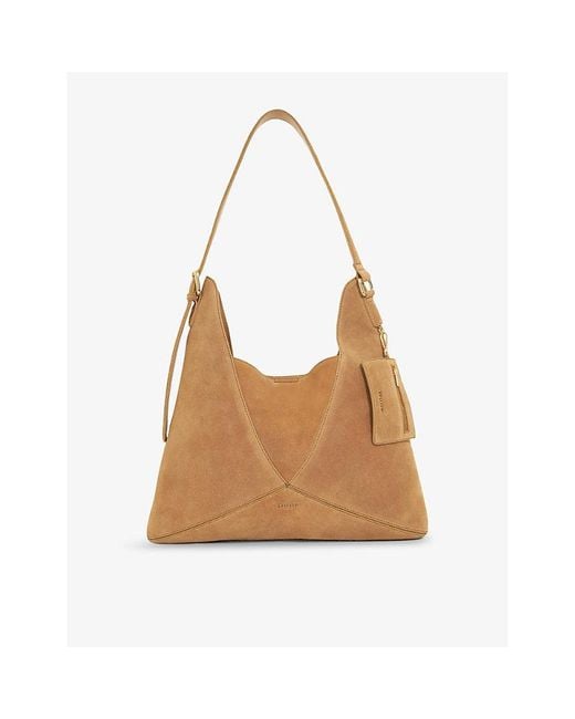Dune Brown Dearest Suede Tote Bag