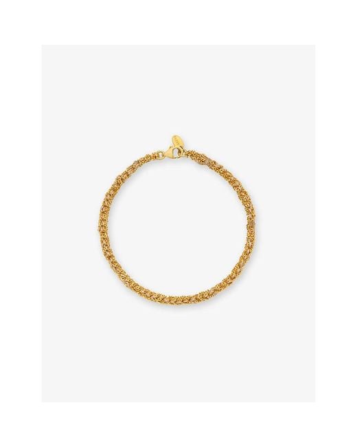 La Maison Du Couturier Metallic Assya Panama 18Ct-Plated Sterling- And Silk Friendship Bracelet