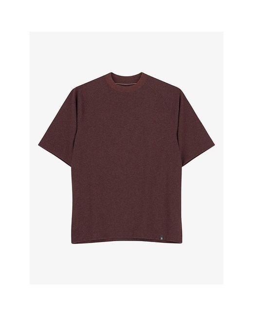 Boggi Purple Mélange B Tech Piqué-Cotton T-Shirt for men
