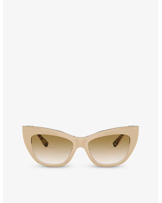 Dolce & Gabbana Natural Dg4417 Cat-eye Acetate Sunglasses