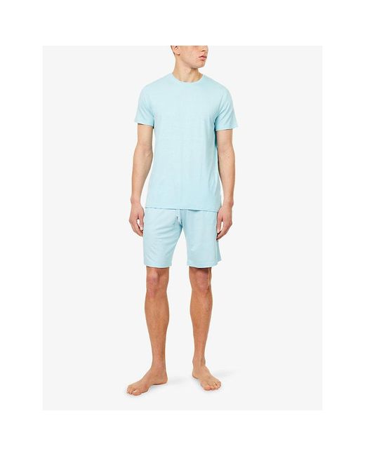 Derek Rose Blue Basel 25 Modal-Jersey Shorts for men