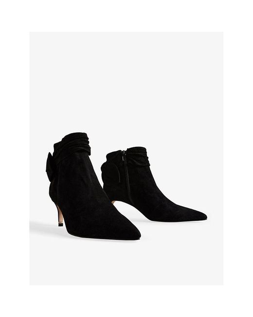 Ted Baker Yona Bow-embellished Heeled Suede-leather Ankle Boots in ...