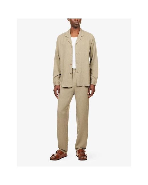 Raith Natural Sergio Spread-Collar Woven Shirt for men