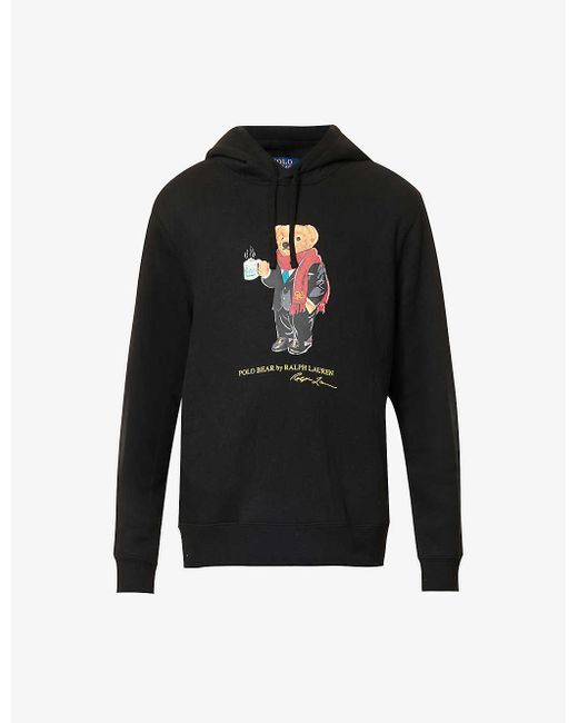 Polo Ralph Lauren Lunar New Year Polo Bear Cotton blend Hoody in Black for Men Lyst UK