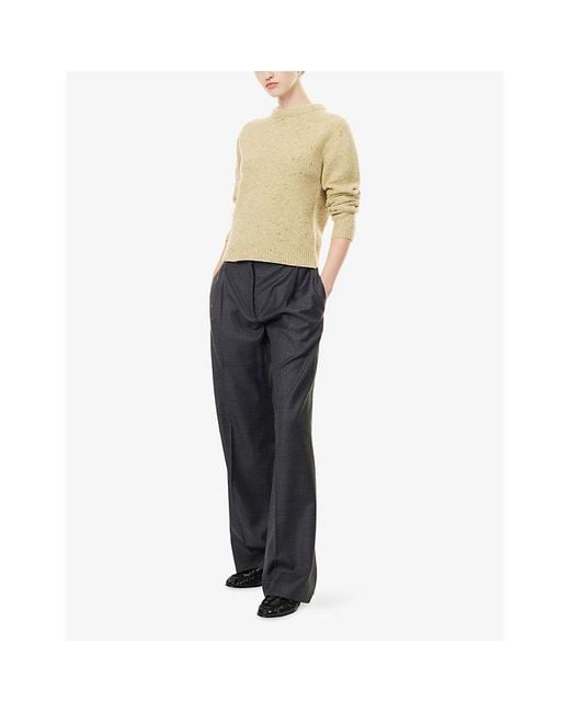 RÓHE Frames Natural Round-Neck Speckled Wool-Blend Jumper