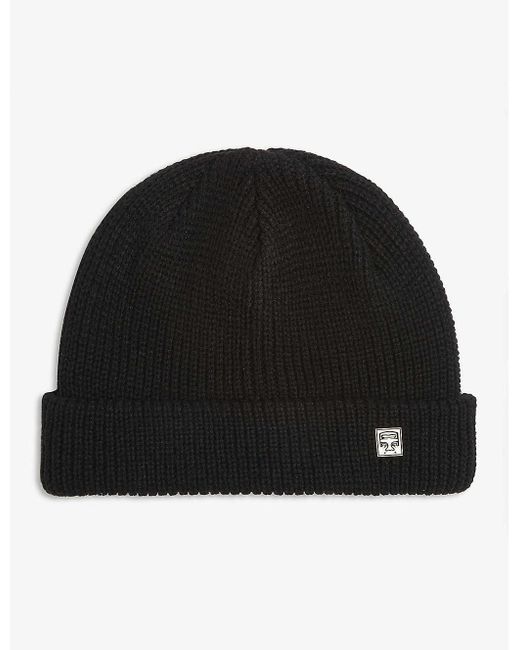 Obey Black Micro Beanie for men