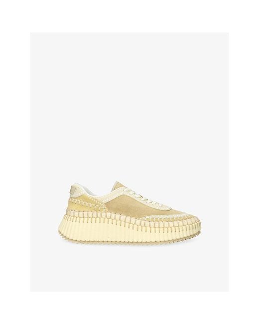 Chloé Natural Nama Suede Trainers