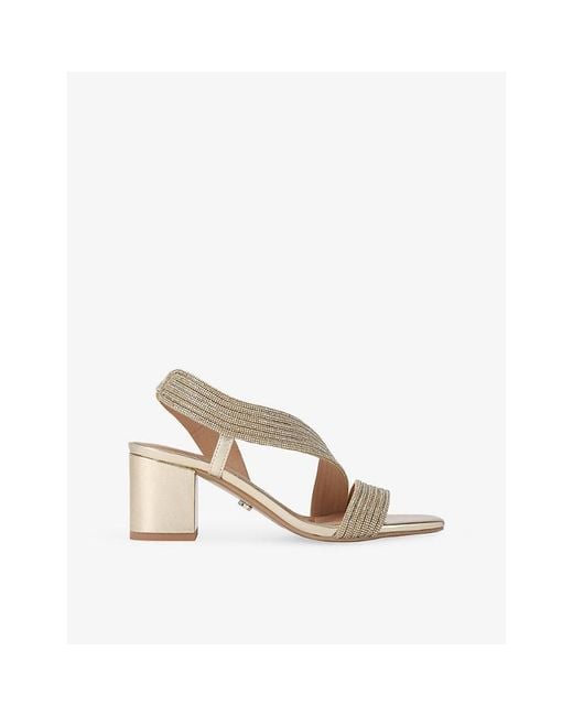 Carvela Kurt Geiger Metallic Gala Woven Heeled Sandals