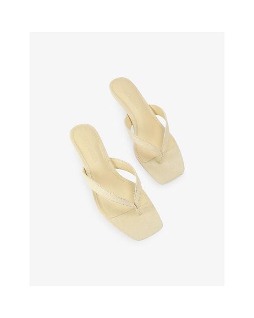 Steve Madden Natural Tracie Leather Heeled Sandals