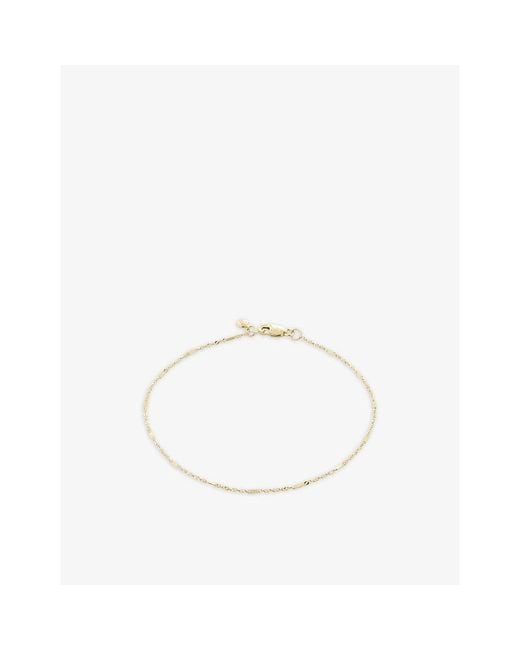 Monica Vinader White Shimmer 14Ct-Plated Vermeil 925 Sterling- Bracelet