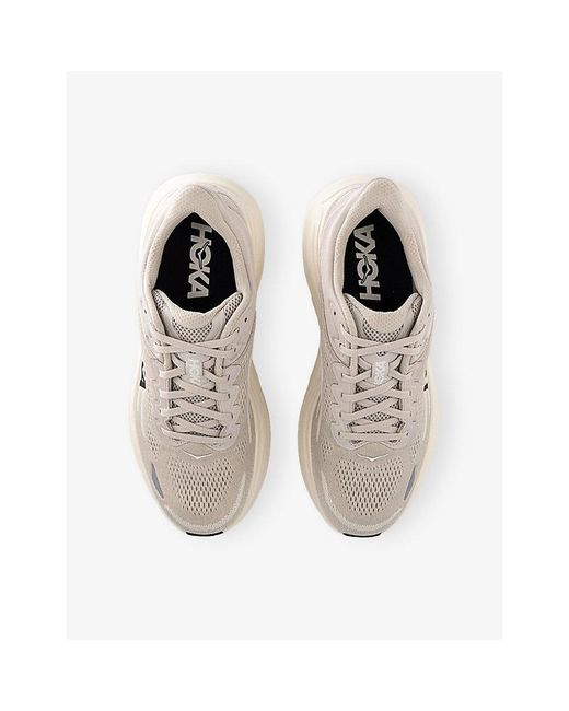 Deckers Hoka White Bondi 9 Mesh Trainers for men