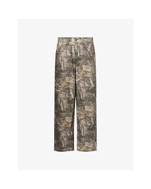 Jaded London Natural Woodland Camouflage Denim Jeans