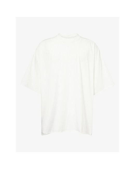 Rick Owens White Tommy Oversized Cotton-Jersey T-Shirt for men