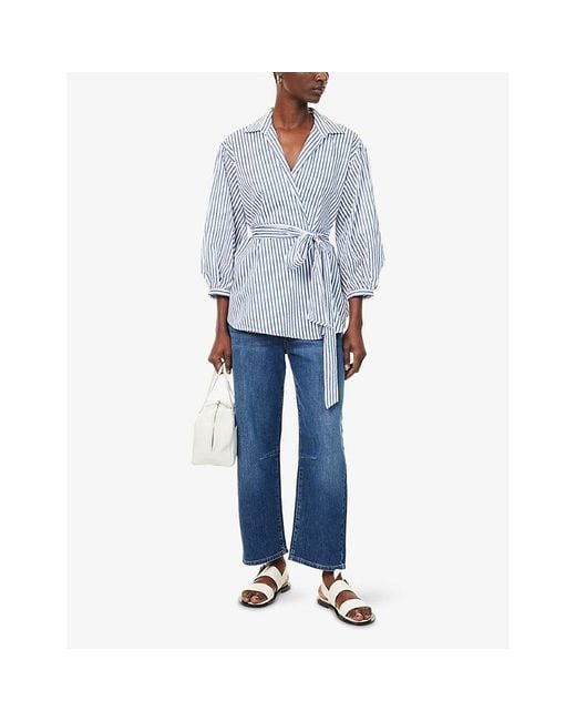 Weekend by Maxmara Blue Caprile Barrel-Leg Denim Jeans