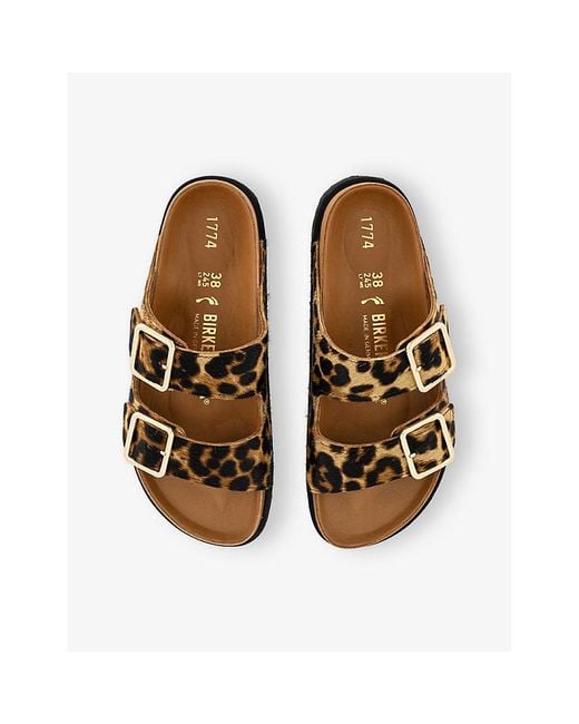 Birkenstock Brown 1774 Arizona Calf-Hair Sandals
