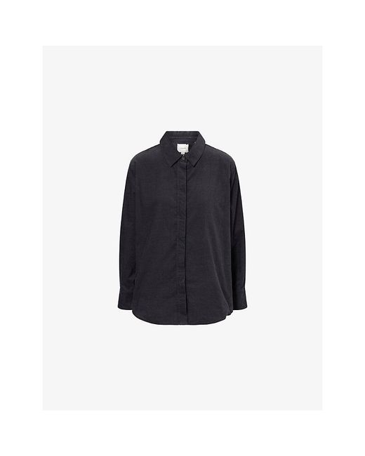 Vince Blue Corduroy Oversized Cotton Shirt