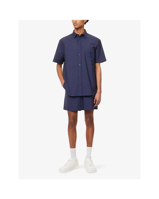 Loewe Blue X Paula's Ibiza Embroidered Cotton-Blend Shirt for men