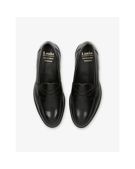 Loake Black Imperial Leather Loafers for men
