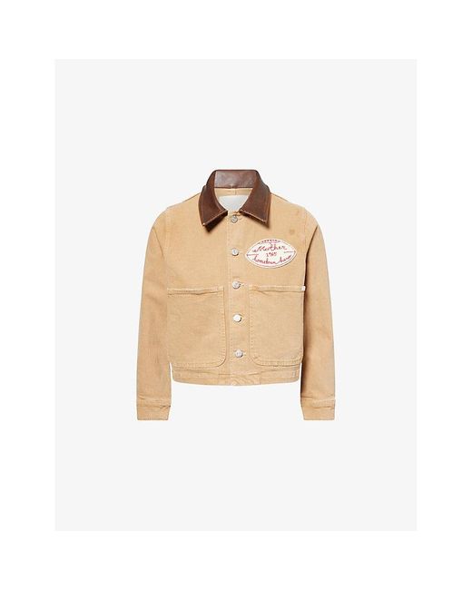 Mother Natural The Workwear Cropped Stretch-Denim Jacket