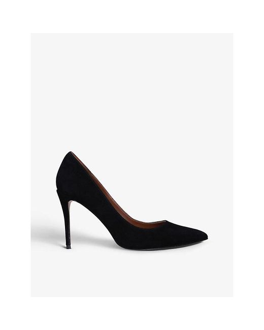 Kurt Geiger Black Belgravia Suede Courts