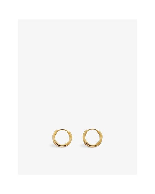 Monica Vinader White Mv Siren 18Ct Vermeil Hoop Earrings